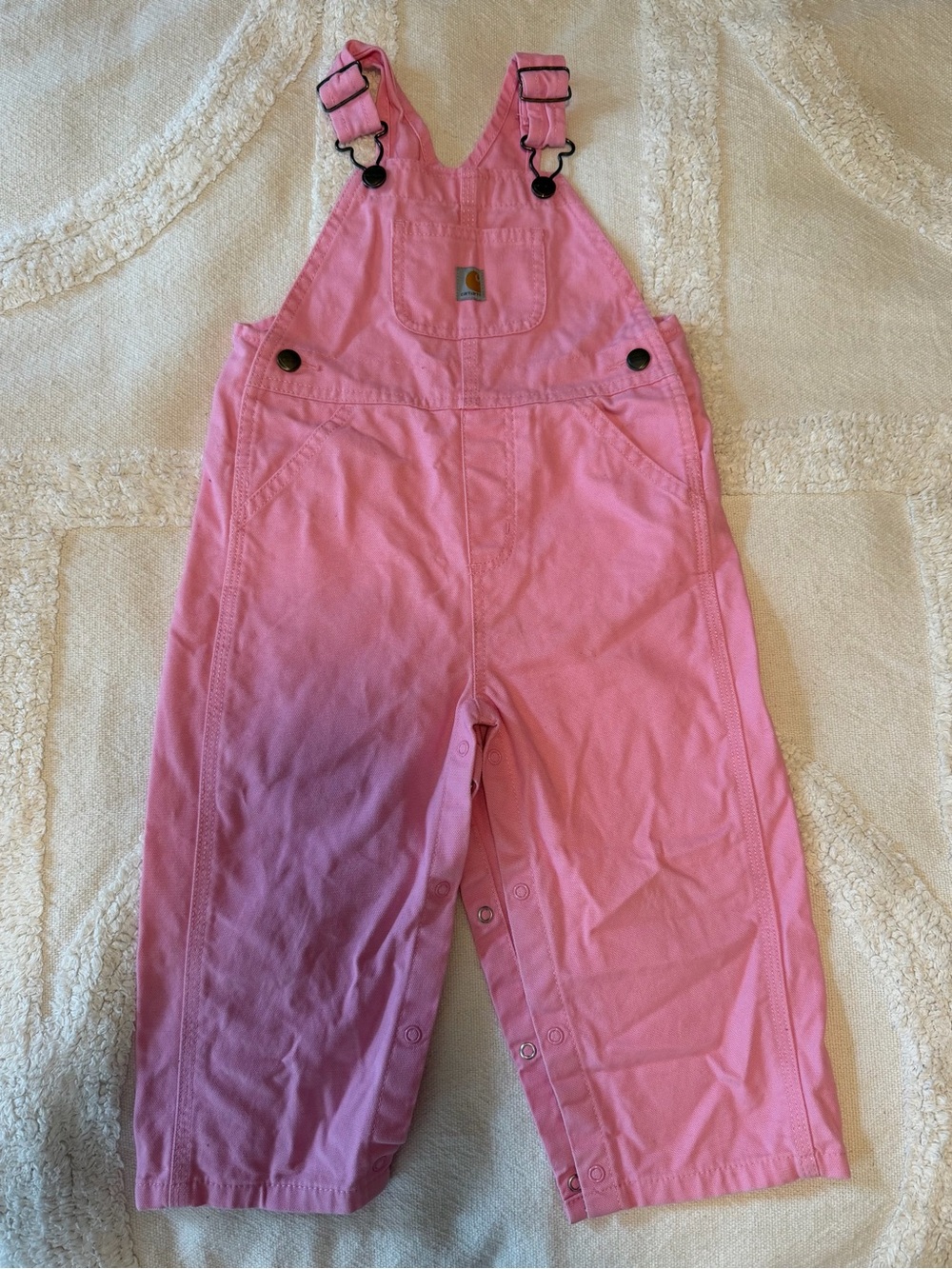 Carhartt Pink Canvas Kids Overalls